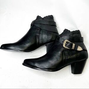 Dingo | Black Vintage Deer Tan Leather Booties